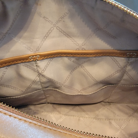 Michael Kors Brown Satchel with Nautical Print NO MAJOR CALLOUTS - Picture 7 of 9